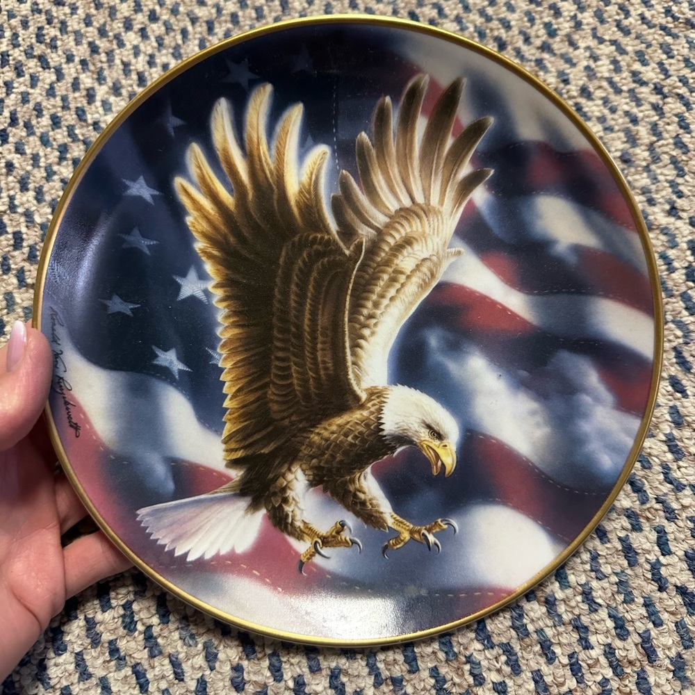 Patriotic Eagle Decorative Plate